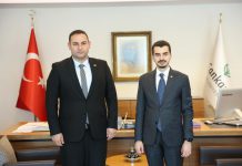 BAŞKAN BİLECEN ÇANKAYA BELEDİYE BAŞKANINI ZİYARET ETTİ