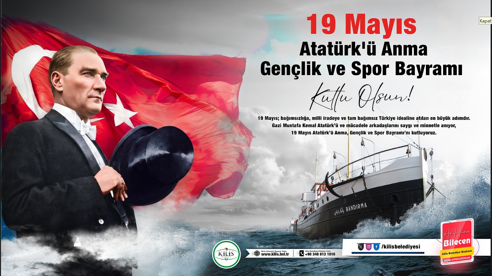 19 Mayıs Atatürk’ü Anma Gençlik ve Spor Bayramı