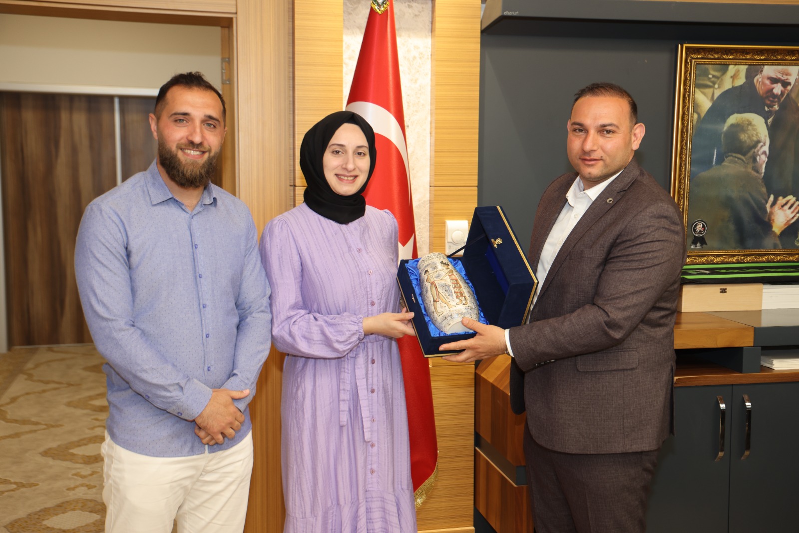 AKY SANAT MERKEZİ YÖNETİCİLERİNDEN BAŞKAN BİLECEN’E ZİYARET